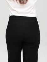 Брюки женские черные широкие с резинкой на поясе большие размеры 20581-B-2
