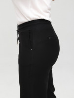 Брюки женские черные палаццо с резинкой на поясе 1669-2