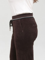 Брюки женские палаццо вельветовые коричневые 1664-B-5