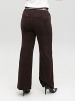 Брюки женские палаццо вельветовые коричневые 1664-5