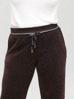 Брюки женские палаццо вельветовые коричневые 1664-5