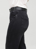 Джинси жіночі чорні релакс фіт з високою посадкою великі розміри 2389-B-2