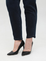 Джинси жіночі темно-сині МОМ із стрейчем великі розміри 7826-B-1