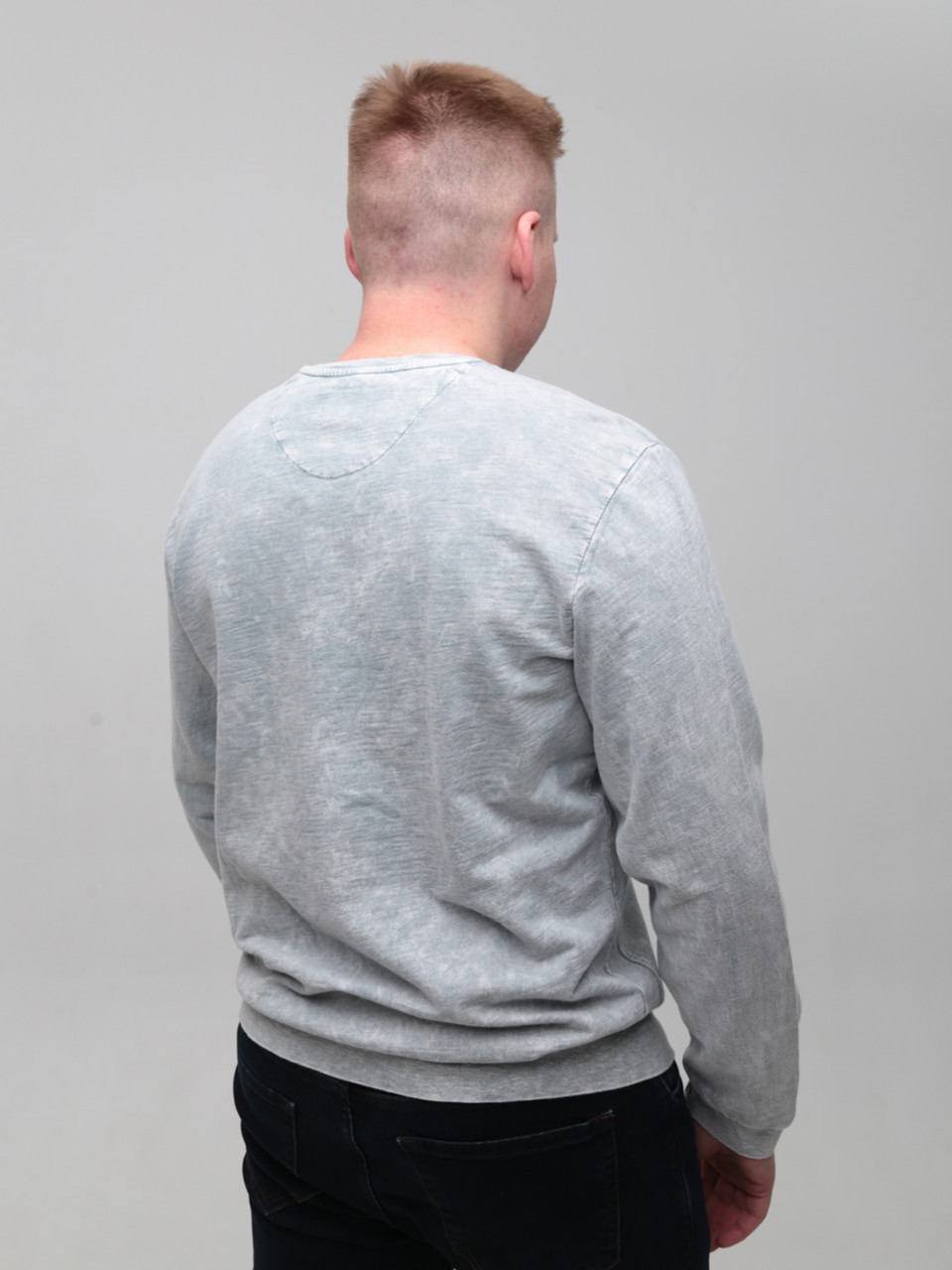 Світшот чоловічий світло-сірий з манжетом 5602-3