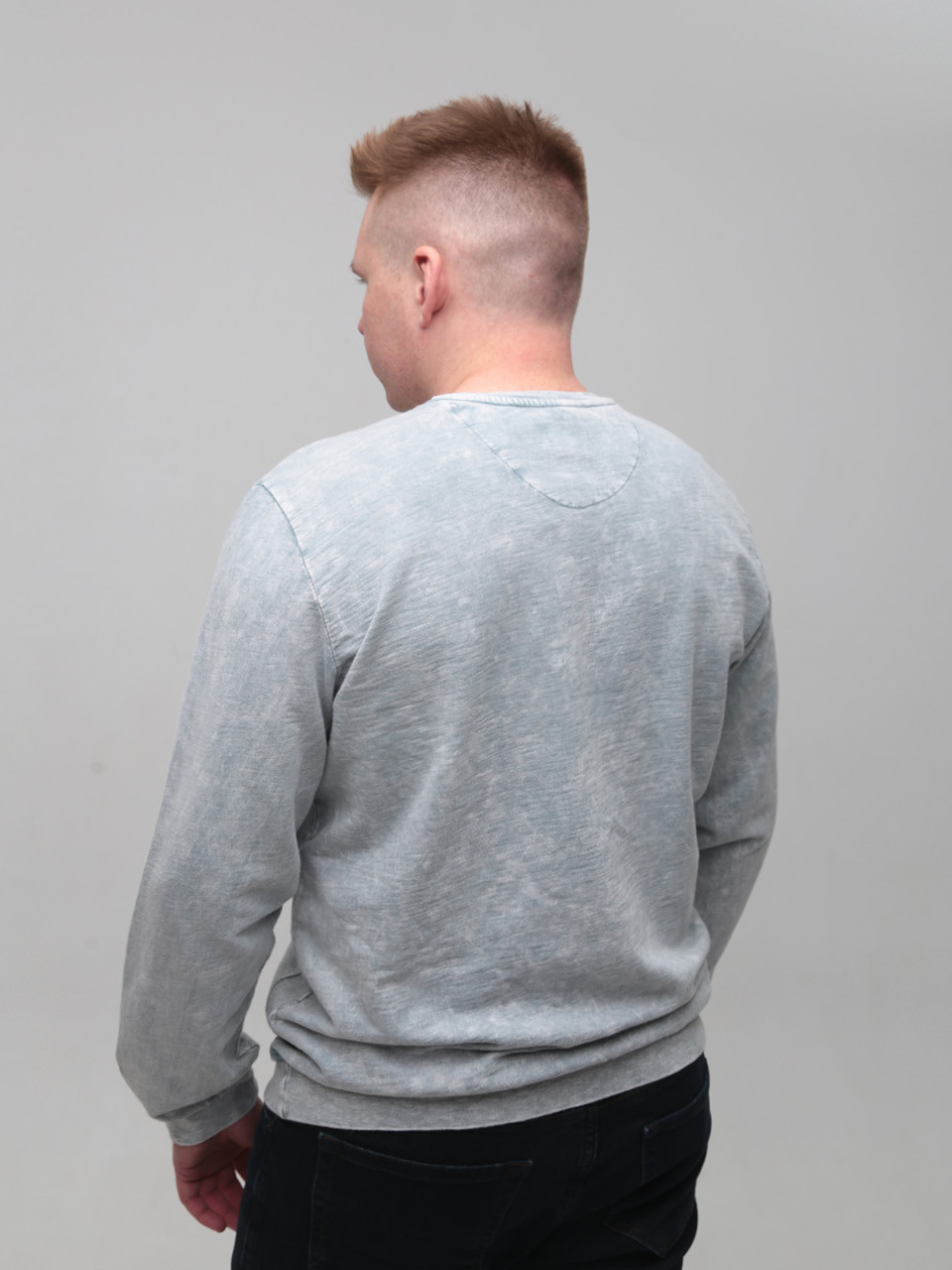 Світшот чоловічий світло-сірий з манжетом 5602-3