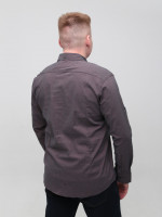 Сорочка чоловіча коричнева в клітку 6703-3