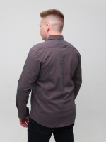 Сорочка чоловіча коричнева в клітку 6703-3