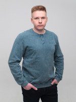 Світшот чоловічий синьо-зелений з манжетом 5602-5