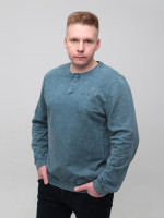 Світшот чоловічий синьо-зелений з манжетом 5602-5