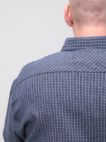 Сорочка чоловіча синя в клітинку великий розмір 5505-B-1