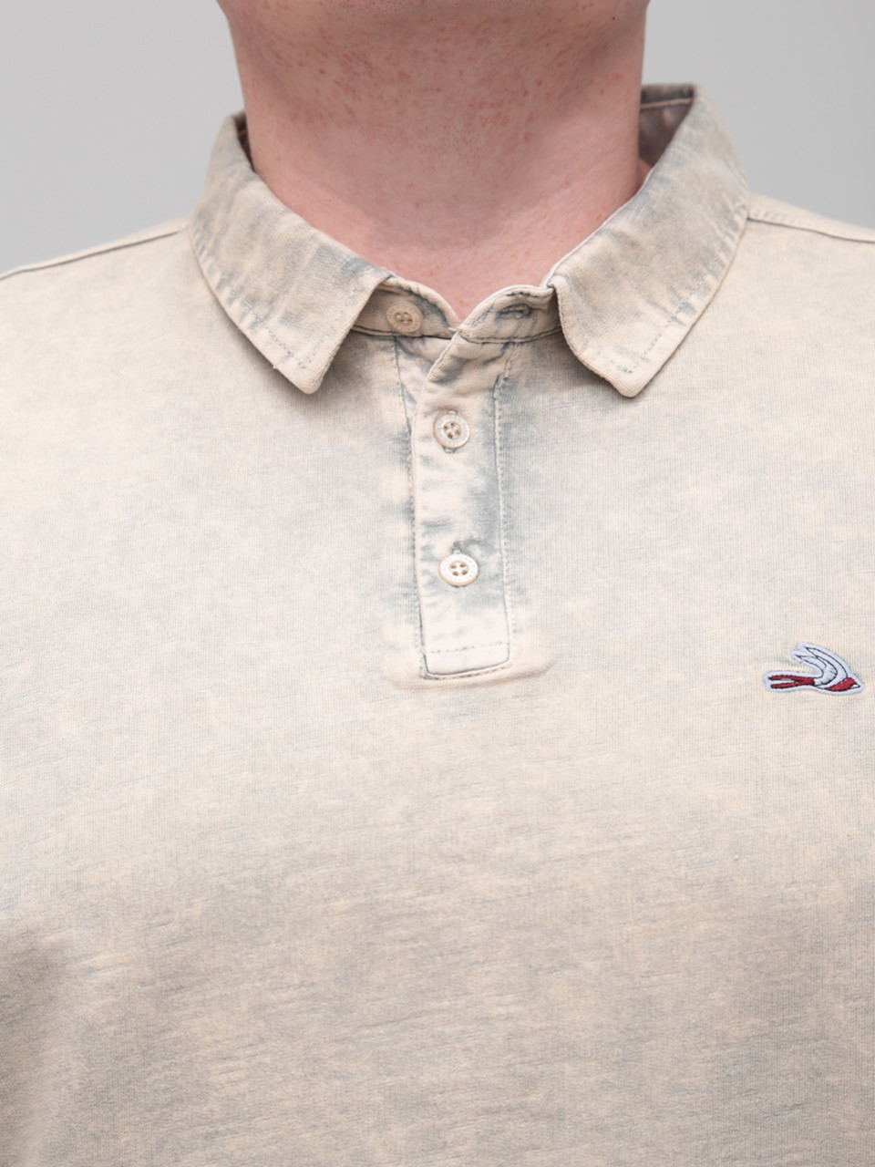 Поло чоловіче бежеве з довгим рукавом 6421-4