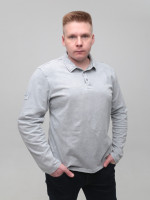 Поло чоловіче світло-сіре тонке 8316-3