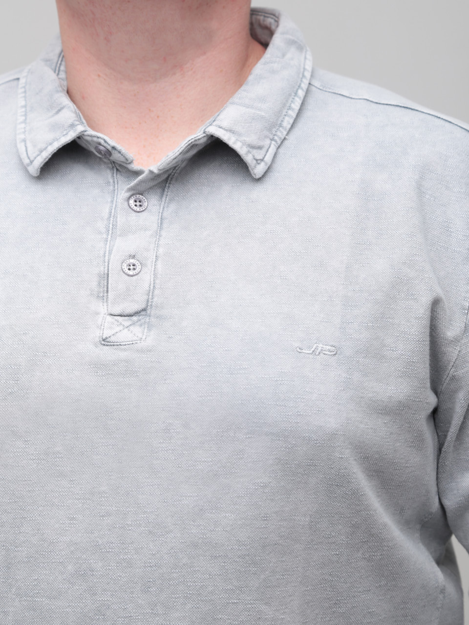 Поло чоловіче світло-сіре тонке 8316-3