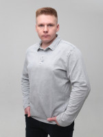 Поло чоловіче світло-сіре тонке 8316-3