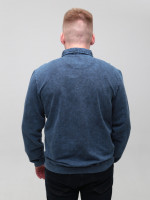 Поло чоловіче синє тонке з манжетом 6421-1