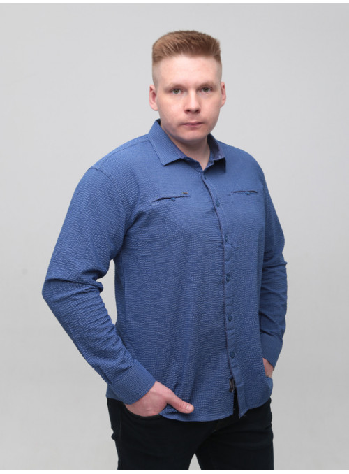 Сорочка чоловіча синя в...