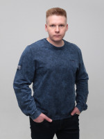 Світшот чоловічий синій з варінням з манжетом 5601-1