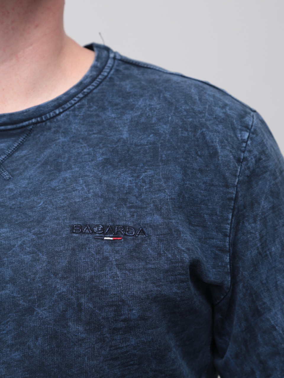 Світшот чоловічий синій з варінням з манжетом 5601-1