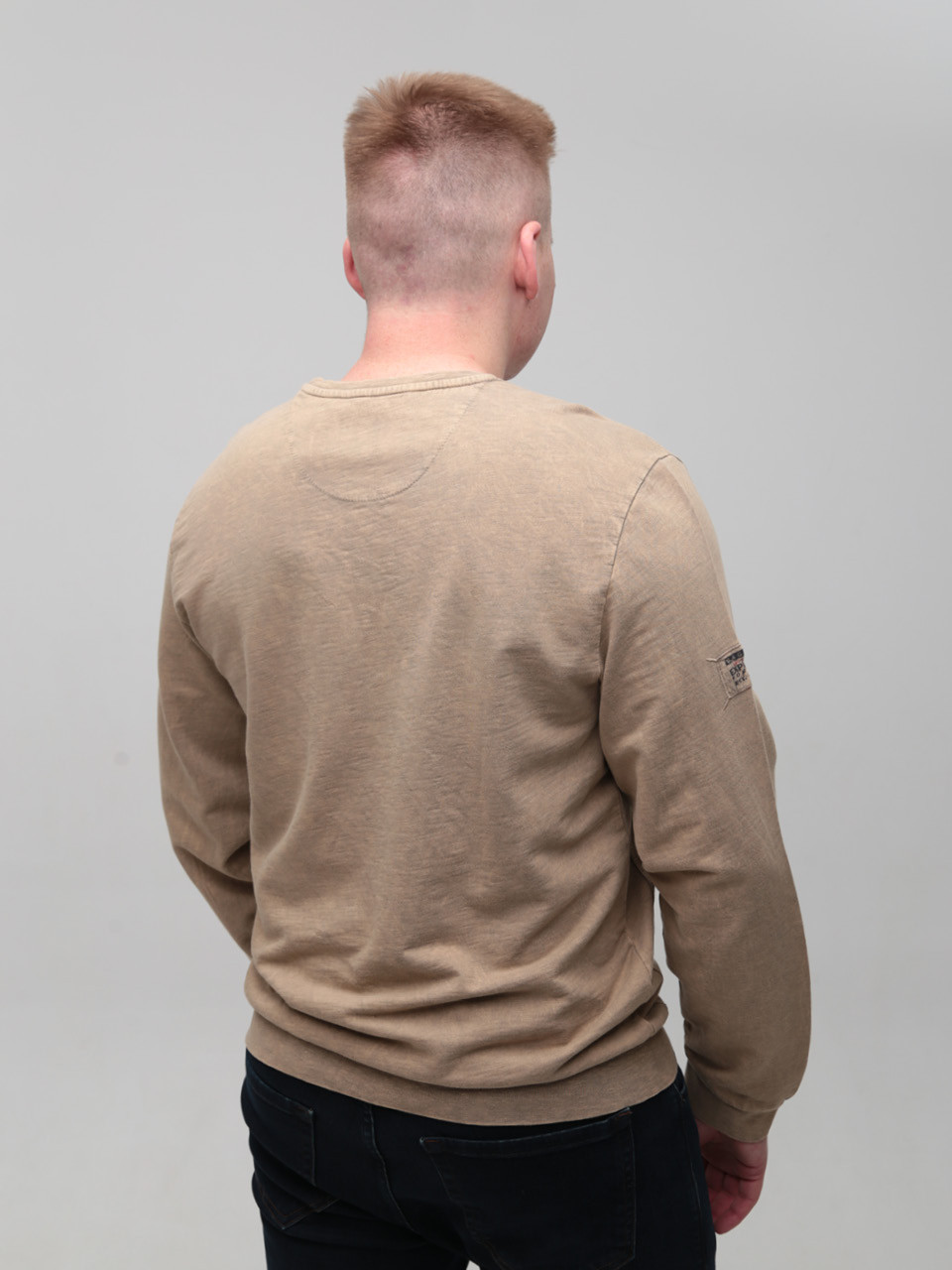 Світшот бежевий чоловічий з манжетом 5601-4