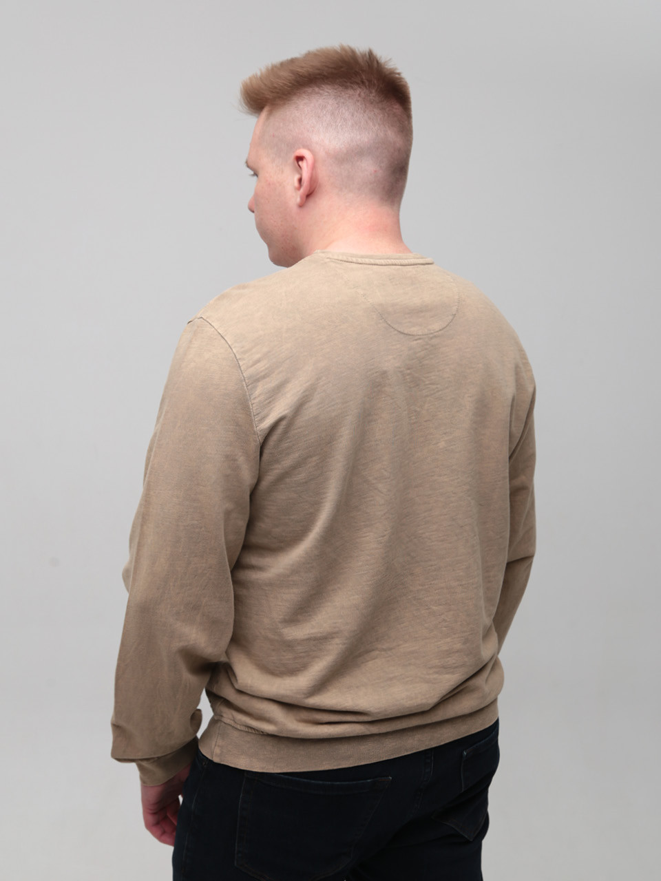 Світшот бежевий чоловічий з манжетом 5601-4