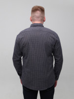 Сорочка чоловіча коричнева байкова в клітку 5505-3