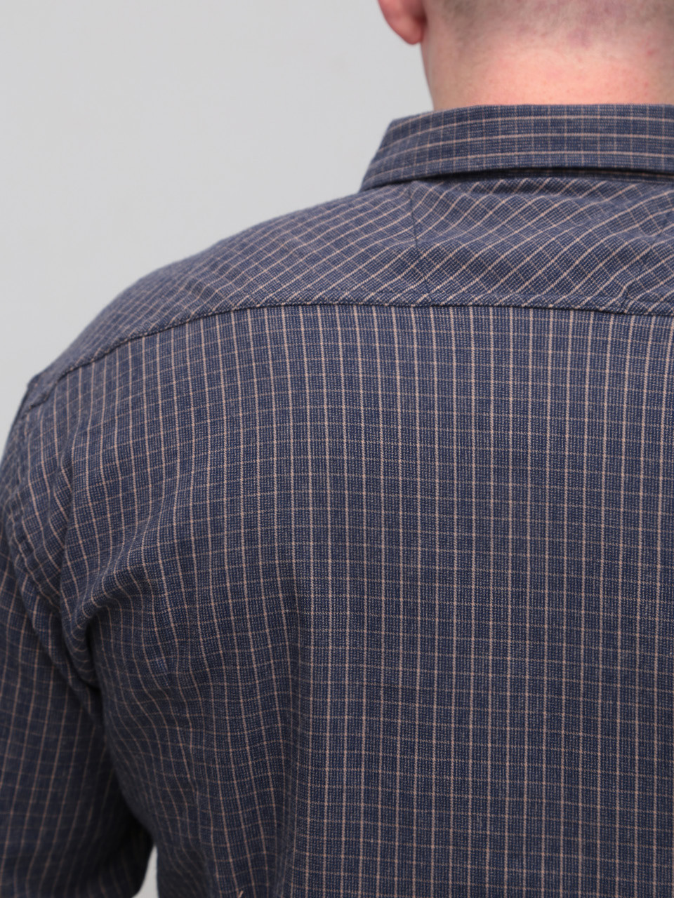 Сорочка чоловіча коричнева байкова в клітку 5505-3