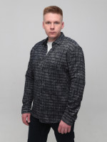Сорочка чоловіча темно-синя щільна в клітку 6404-1