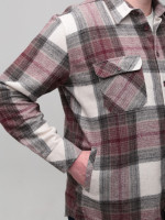 Сорочка чоловіча бордова байкова в клітку 1715-3