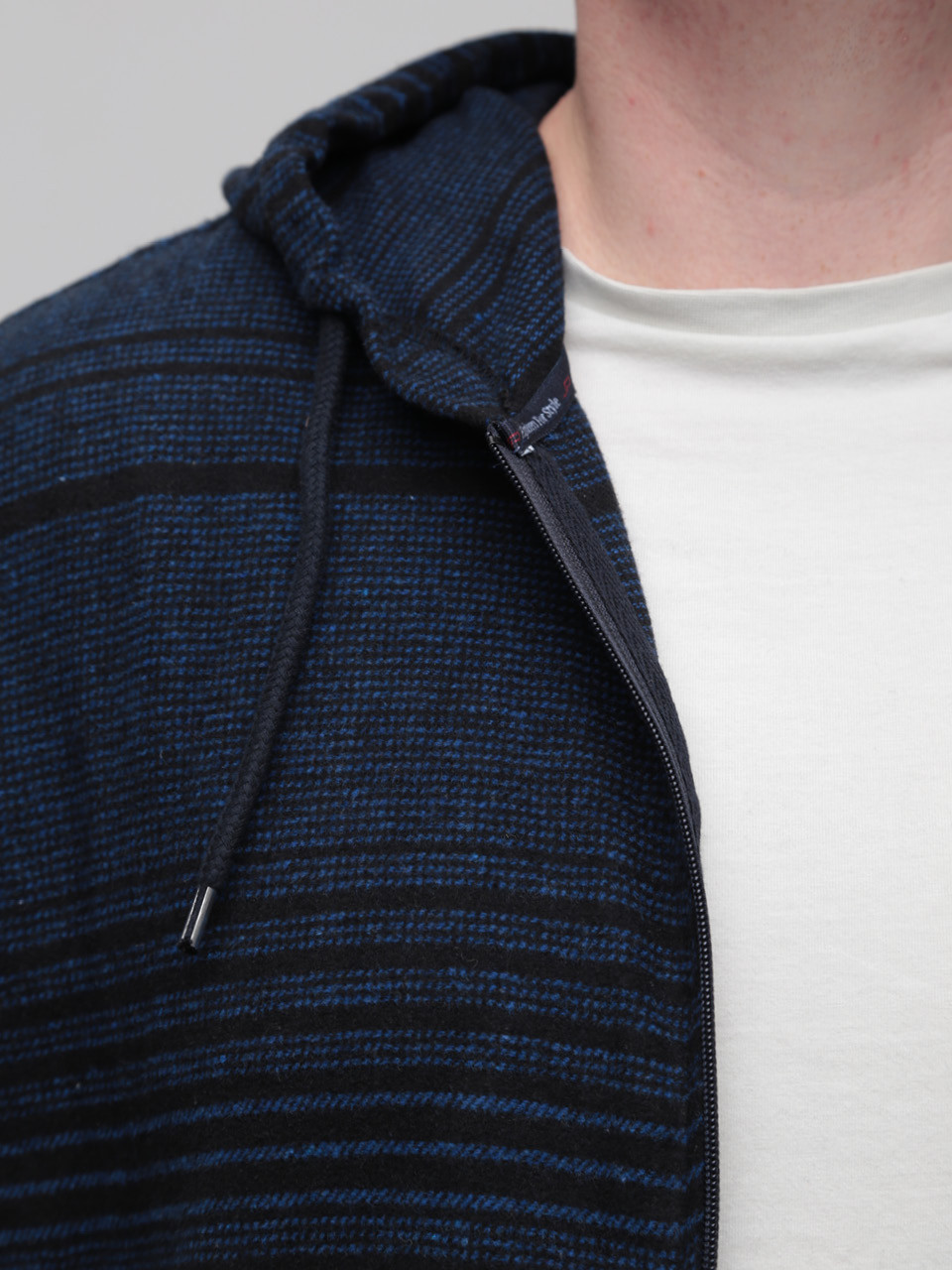 Толстовка чоловіча темно-синя тонка з капюшоном 4824-1