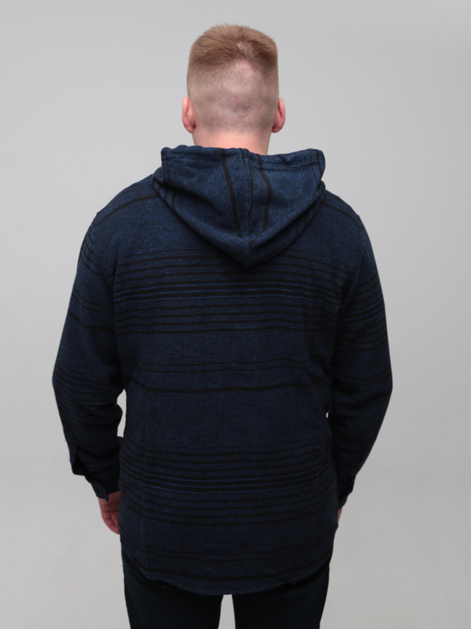 Толстовка чоловіча темно-синя тонка з капюшоном 4824-1