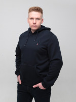 Худі чоловіче темно-синє на флісі 2321-1