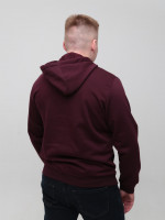 Худі чоловіче бордове на флісі 2321-2