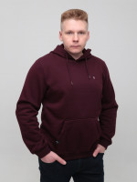 Худі чоловіче бордове на флісі 2321-2