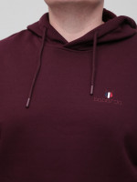 Худі чоловіче бордове на флісі 2321-2