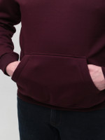 Худі чоловіче бордове на флісі 2321-2