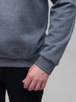 Джемпер чоловічий сіро-синій з коміром мис 5410-1-V