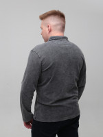 Поло чоловіче чорне з тонким варінням довгий рукав 8316-2