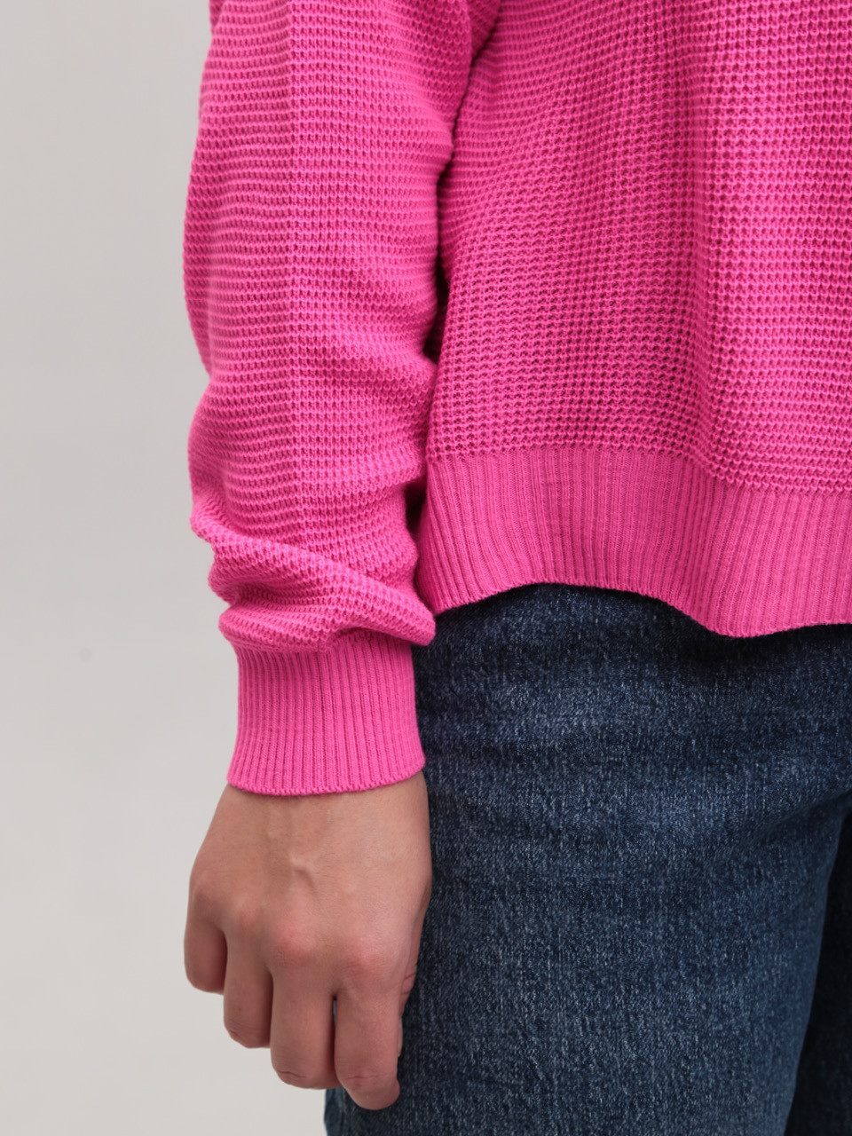 Светр жіночий тонкий рожевий прямий 214281-6-Т