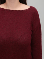 Светр жіночий тонкий бордовий прямий 8529-7-Т