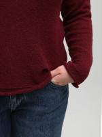 Светр жіночий тонкий бордовий прямий 8529-7-Т