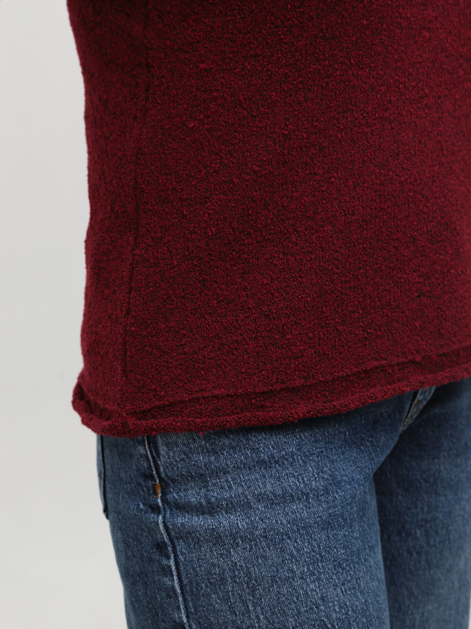 Светр жіночий тонкий бордовий прямий 8529-7-Т