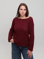 Светр жіночий тонкий бордовий прямий 8529-7-Т