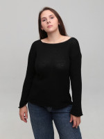 Светр жіночий тонкий чорний прямий 8529-1-Т