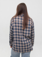 Сорочка жіноча синя в клітку тонка 145-1