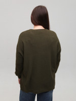 Свитер женский тонкий зеленый прямой 10884-8-Т