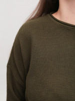 Свитер женский тонкий зеленый прямой 10884-8-Т