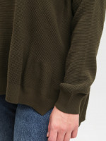 Свитер женский тонкий зеленый прямой 10884-8-Т