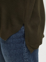 Свитер женский тонкий зеленый прямой 10884-8-Т