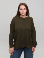 Свитер женский тонкий зеленый прямой 10884-8-Т