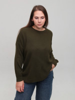 Свитер женский тонкий зеленый прямой 10884-8-Т